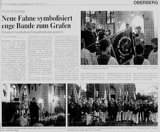 Artikel aus dem Kölner Stadt-Anzeiger vom 25.01.2000