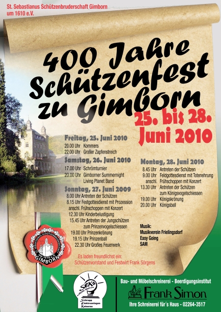 Plakat Schützenfest 2010