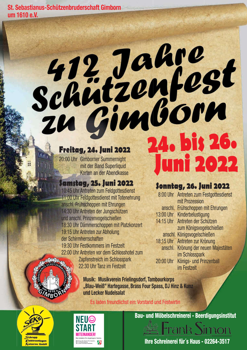 Plakat Schützenfest 2022