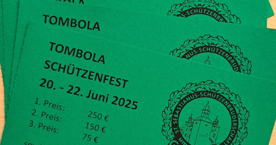 Gewinnliste Tombola Schützenfest 2025