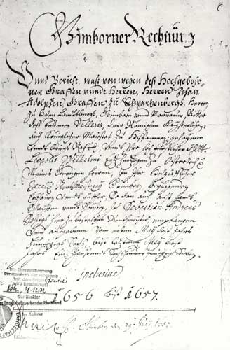 Die Gimborner Rechnung von 1652/53