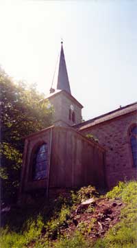 Gimborn: Blick auf den Kirchturm