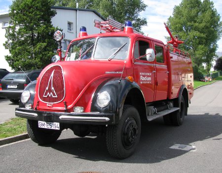 Feuerwehrfahrzeug der Werksfeuerwehr Radium